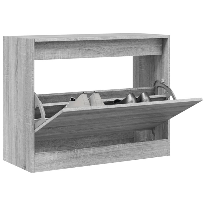 Sapateira 80x34x63 cm derivados de madeira cinzento sonoma-Sapateiras e organizadores-Home Retail