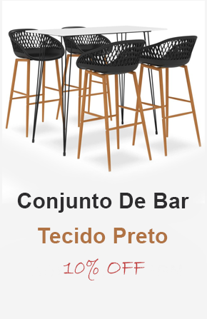 Conjunto De Bar Tecido Preto